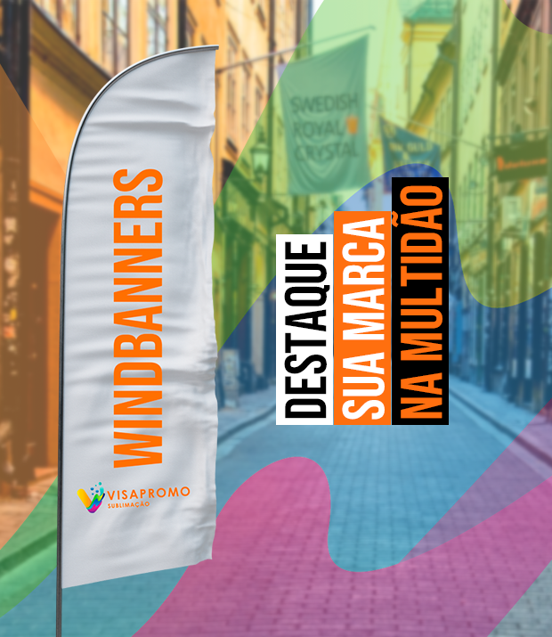 Wind Flag Bandeira Vertical Personalizada para Empresas